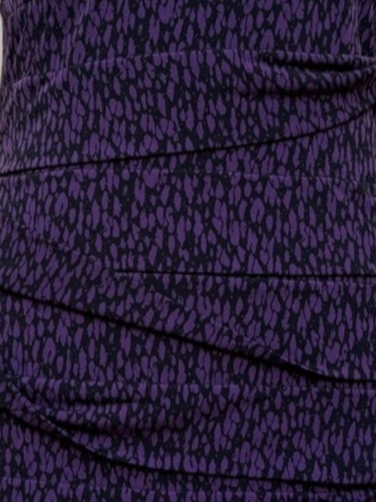 Dresses & Skirts - BCBGeneration Ruched Bodycon Mini Dress Purple Black Abstract Print Size Small